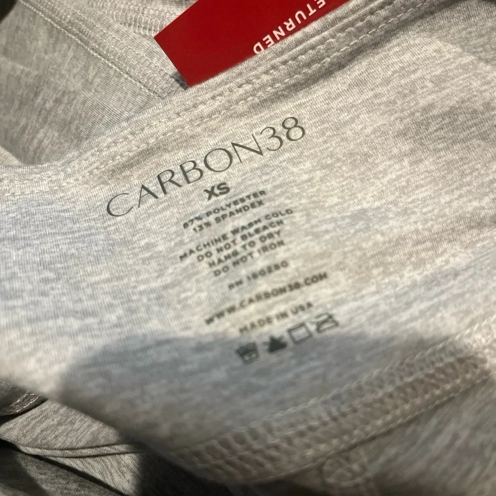 Carbon38‎ Grey Leggings Pants Light Gray Marl Heathered Athletic Active New XS - Picture 2 of 7